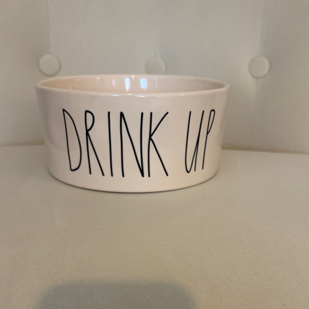 Rae Dunn Pink 'Drink Up' Bowl